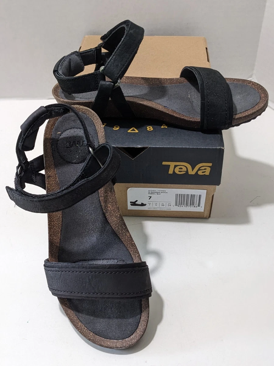 Teva Women s W Mahonia stitch wedge suede sandal size 7 112610 eBay