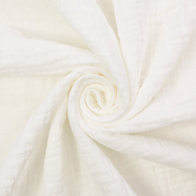 Double Cotton Gauze Fabric Sheer Crinkle Cloth Material By The Yard & Wholesale