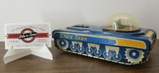 Vintage Tin Litho V-7 Space Tank friction toy