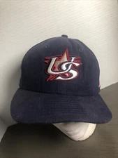 USA Baseball New Era Fitted Hat Cap Size 7 3/8 Brim Has Been Formed