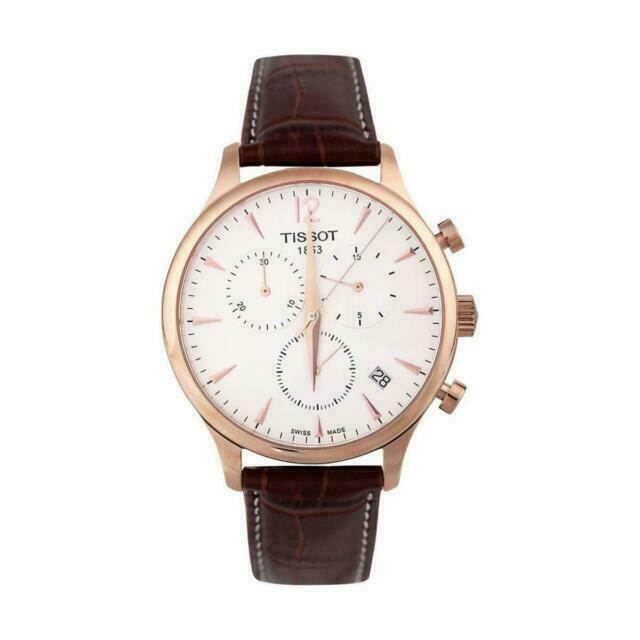 tissot tradition rose gold pvd men's quartz classic chronograph
