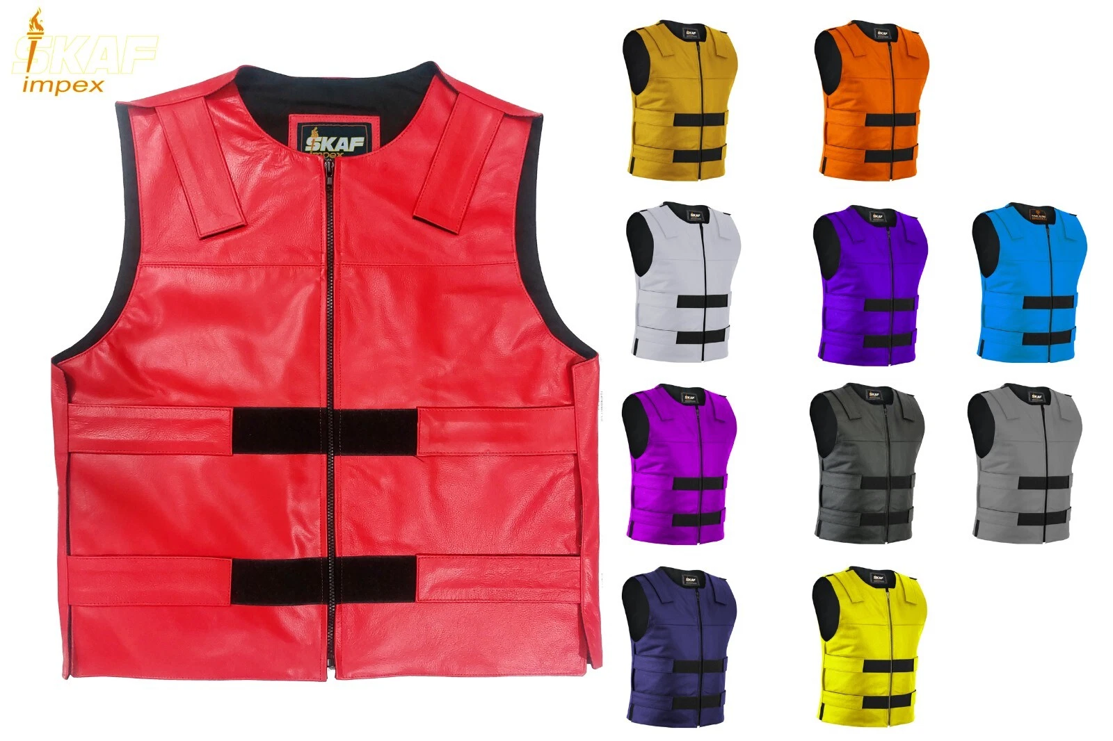 Men Bullet Proof style Leather Motorcycle Vest for bikers Tactical waistcoat S1