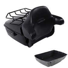 King Trunk Backrest Rack Black Fit For Harley...