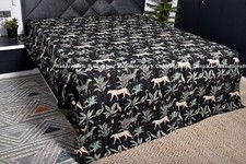 Forest Print Kantha Quilts Hand-stiched Throws Bedding Ralli New Cotton Blankets