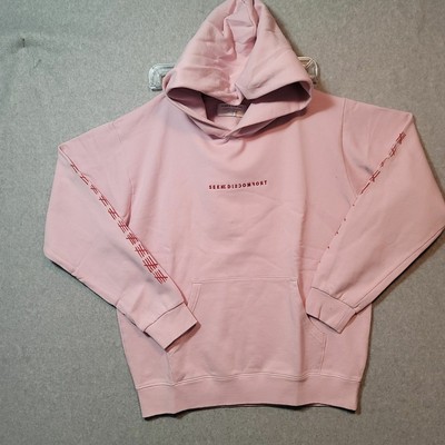 seek discomfort hoodie pink