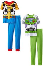Disney Toy Story Buzz Lightyear Woody Costume 4PC Tight Fit Pajama Set Boy 6