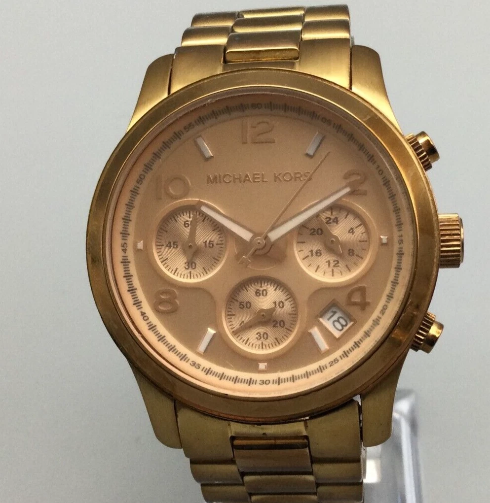 Michael Kors Women's Runway Rose-Goldtone Chronograph Watch Rose Gold