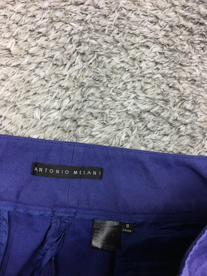 Pantalones de vestir Antonio Melani para mujer talla 8 azul pantalón de carrera Foto 4 de 4