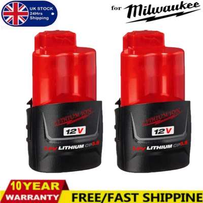 2-Pack For Milwaukee M12 LI-ION XC 3.5Ah High Capacity Battery 12V 48-11-2402