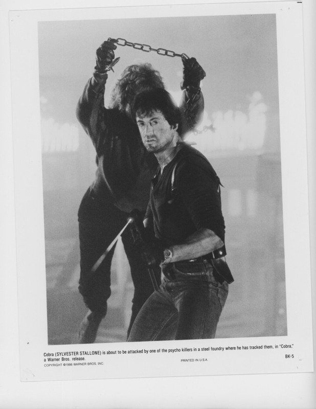 10 Movie Stills Blk & Wht 8x10 "Cobra" 1986, 4  Sylvester Stalone +