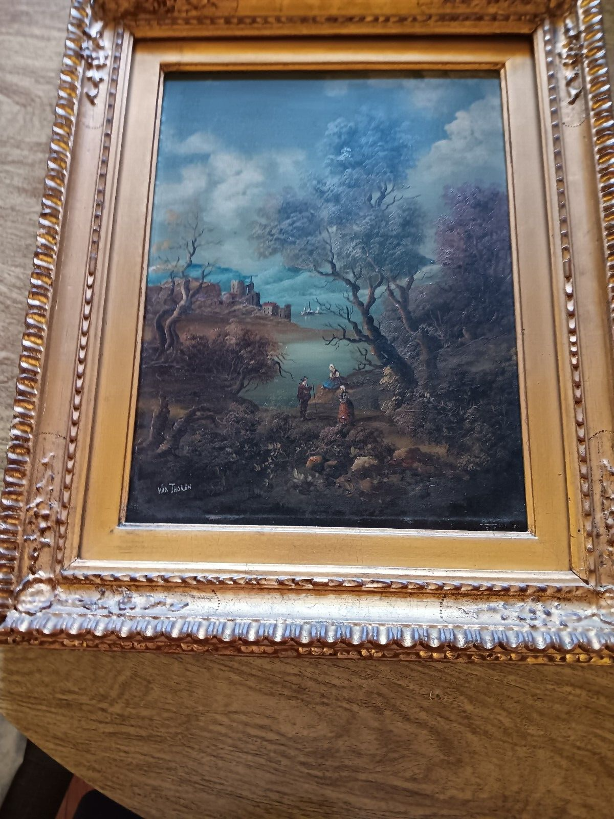 Well Listed Austrian Artist Otto Van Thoren (1828-1889) Framed Oil Painting