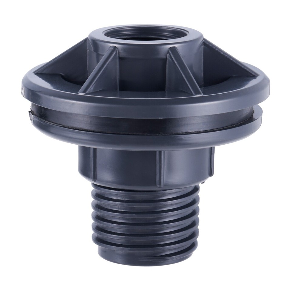 6pcs Double Threaded Bulkheads PVC Fitting 3/4 inch Male 1/2 inch ...