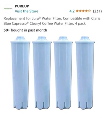 Replacement for Jura  Water Filter, Compatible with Claris Blue Capresso ...