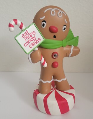 Christmas Talking Gingerbread Man - Eat More Candy Canes, Motion ...