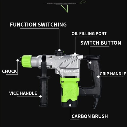 Electric Hammer Electric Pick Dual-Purpose Impact Drill 220V Multifunctional - Picture 2 of 12