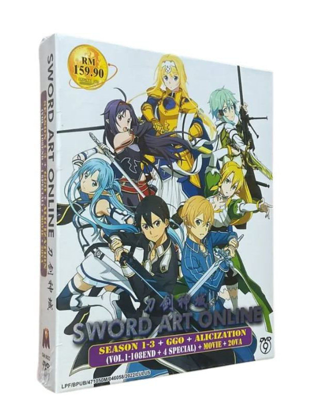 ANIME DVD~ENG DUB~Sword Art Online Season  1-3+GGO+Alicization(1-108End+Movie)