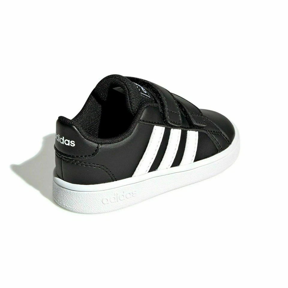 Малыш adidas Grand Court черный белый кроссовок теннисные туфли 100% оригинальный бренд - Изображение 4 из 4