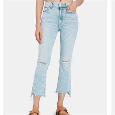 MOTHER The Insider Crop Step Chew Jeans Mentally Elsewhere