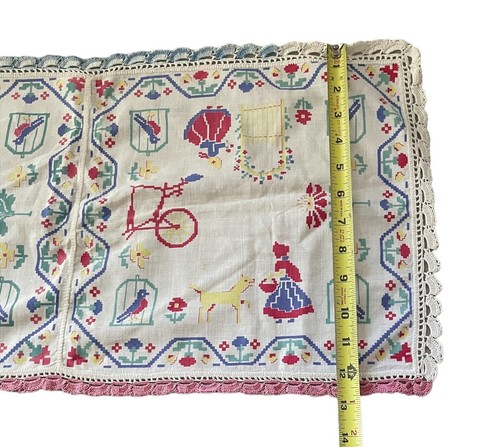De colección Colorido Ganchillo a Mano Mesa Corredor Cómoda Bufanda 50x13 pulgadas - Imagen 2 de 4