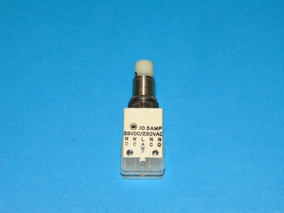 7851 - 10.5AMP - 28VDC - 250VAC - Push Button Switch - Druckschalter - NOS