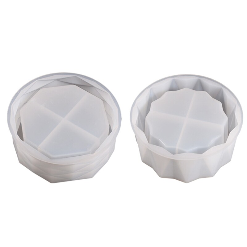 Geometric Succulent Flower Pot Mold Epoxy Resin Silicone Mold for DIY Decoration