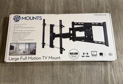 MW Full Motion TV Wall Mount for Large TVs 32 -80  Max Weight 130 Lbs