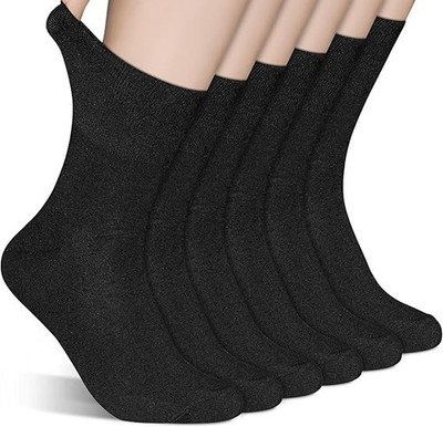 Extra Wide Socks for Swollen Feet-6 Pairs Extra Wide Diabetic Socks Men Women US