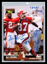 Bert Emanuel Falcons certified autographed auto signed 1995 Pro Line card #/1445