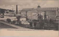American Thread Co 2 Mill Dam Willimantic Connecticut 1900s Albertype Postcard