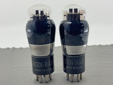 (2) NOS Ken-Rad Type 53 Power Tubes Black Glass Exc Condition Tests Strong TV-7U
