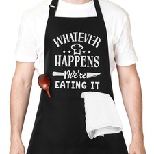 Men's Professional Kitchen Aprons with Pockets for Cooking Men's Funny Aprons