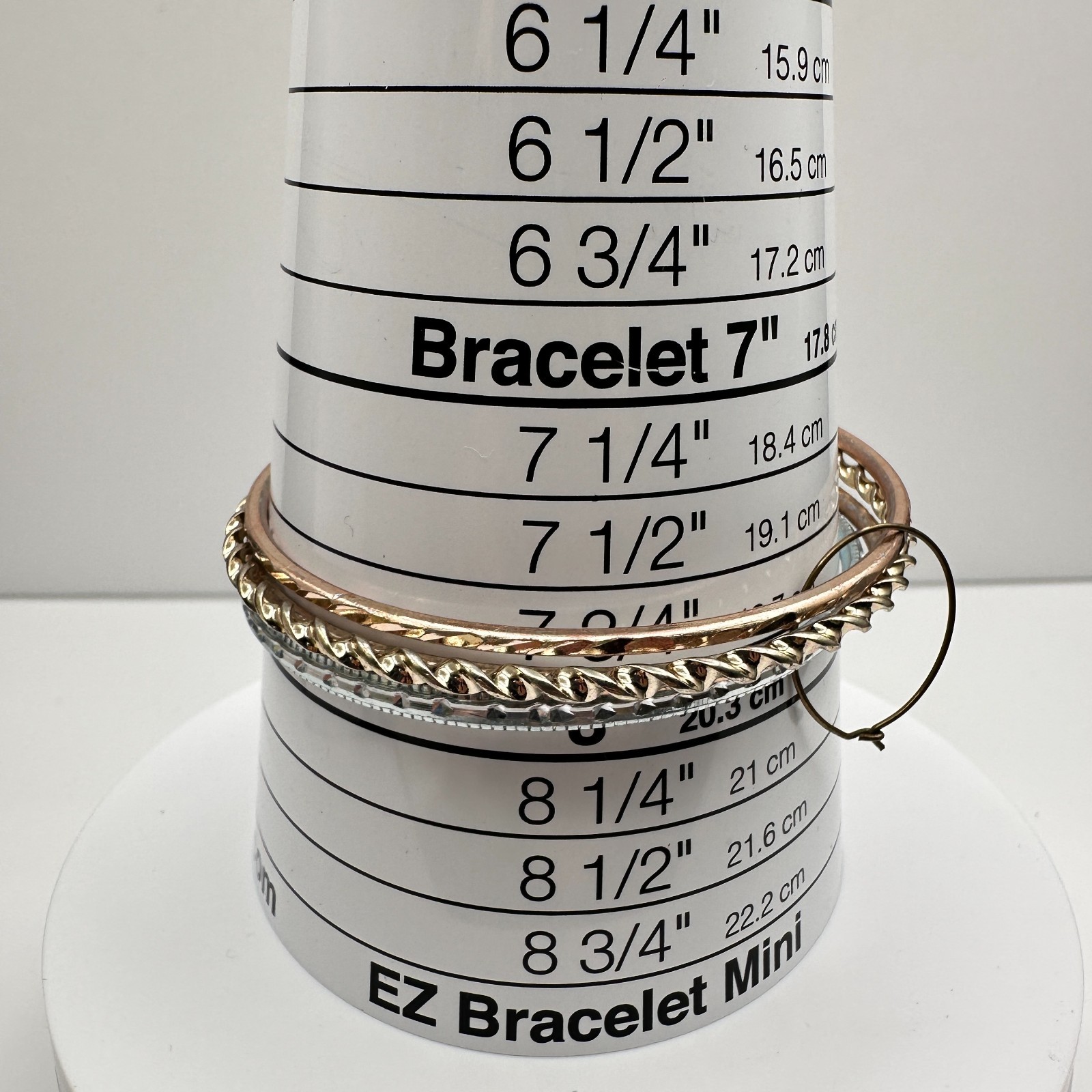 Vintage 90s Stackable Bangle Bracelet Set Gold/Si… - image 10