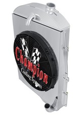 Ar Champion 3 Row Radiator W 16 Fan And Shroud For 1938 Chevrolet Master Ar Champion 3 Row Radiator W 16 Fan And Shroud For 1938 Chevrolet Master