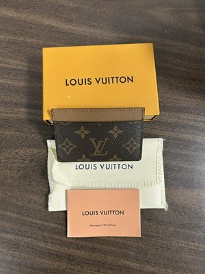 Louis Vuitton Double Card Holder Wallet in Monogram Eclipse canvas Brown