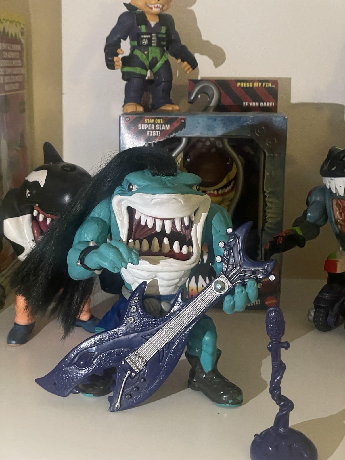 MATTEL -STREET SHARK -ROX CON CHITARRA Microfono - ACTION FIGURE (1994) Restored