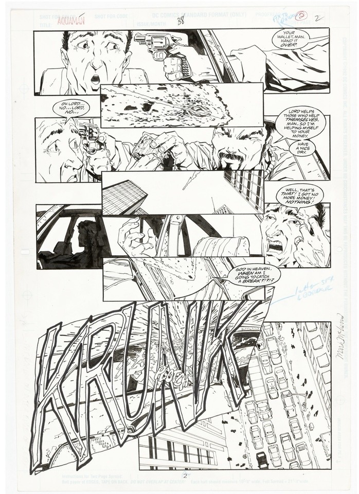 Aquaman #38 Story Page 2 Original Art (DC, 1997). Jim Calafiore Comic Art