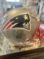 Tom Brady &  Rob Gronkowski & Team Signed New England Patriots Super Bowl Helmet