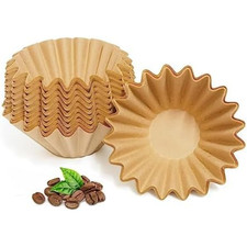 1-2 Cup Brown Coffee Filters, 100 Count Unbleached Basket W01,