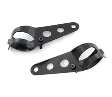 Black Motorcycle Headlight Mounting Brackets Fits 38mm - 50mm Fork Tubes