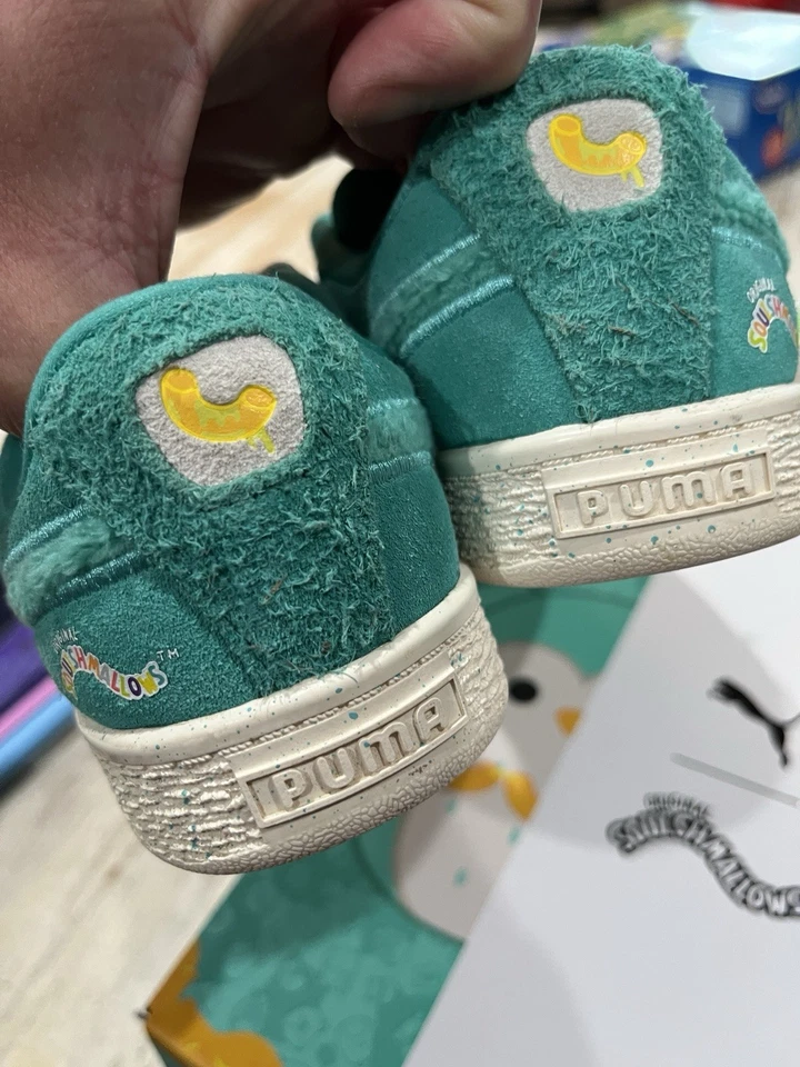 Tenis informales de gamuza PUMA XL Winston X Squish con cordones para jóvenes niños verdes, grises S Foto 2 de 4