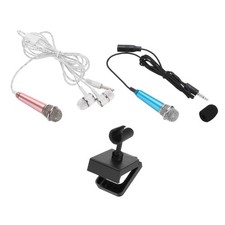 2Pcs Mini Microphone Tiny Microphone for Phone Rose Gold, Blue
