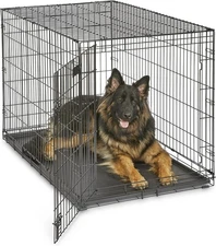 Durable Foldable Metal Wire Dog Crate with Tray & Single Door w/Free Shipping