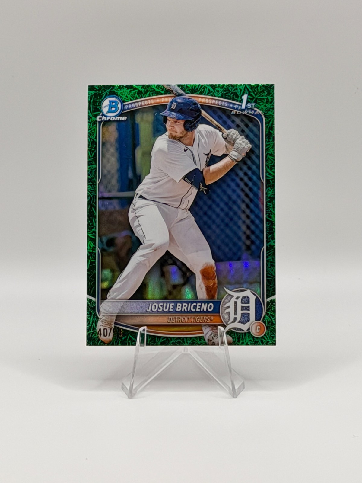 2025 Bowman Josue Briceno 1st Chrome Prospect Green Grass Refractor /99 #BCP-13