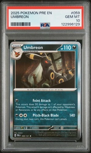 2025 POKEMON PRE EN-PRISMATIC EVOLUTIONS #059 UMBREON PSA 10