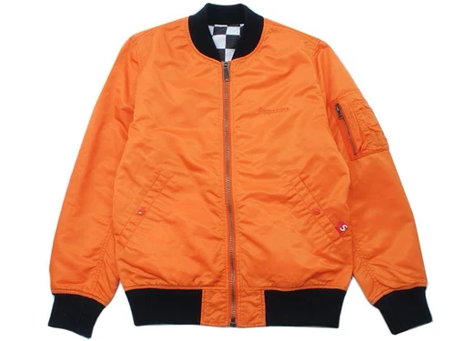 Blouson bombardier Supreme SS16 réversible à carreaux Ma 1 orange taille XL NEUF