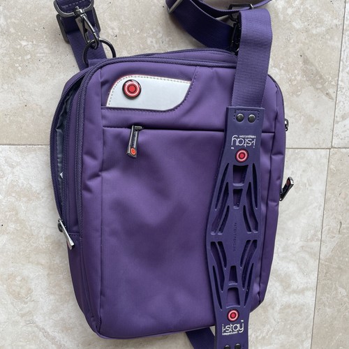 i-Stay Borsa a tracolla per laptop netbook iPad 10,1" con tracolla antiscivolo nera is0101 - Foto 3 di 5
