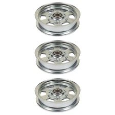 3 Flat Idler Deck Pulleys fit Bad Boy 033-7201-25 033-7201-00 ZT 48" 50" 60" MZ