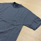 90s Vintage Striped Grunge Blue White T Shirt Ringer Small Skater Y2K Bold