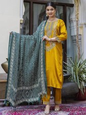 Indian Bollywood Salwar Kameez Pakistani Wedding Wear Kurti Pant Dupatta Set
