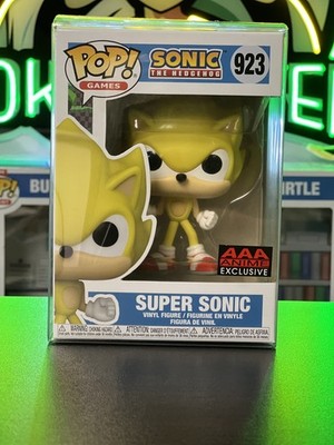 Funko Pop SUPER SONIC #923 (Sonic the Hedgehog) AAA Anime Exclusive W/Protector